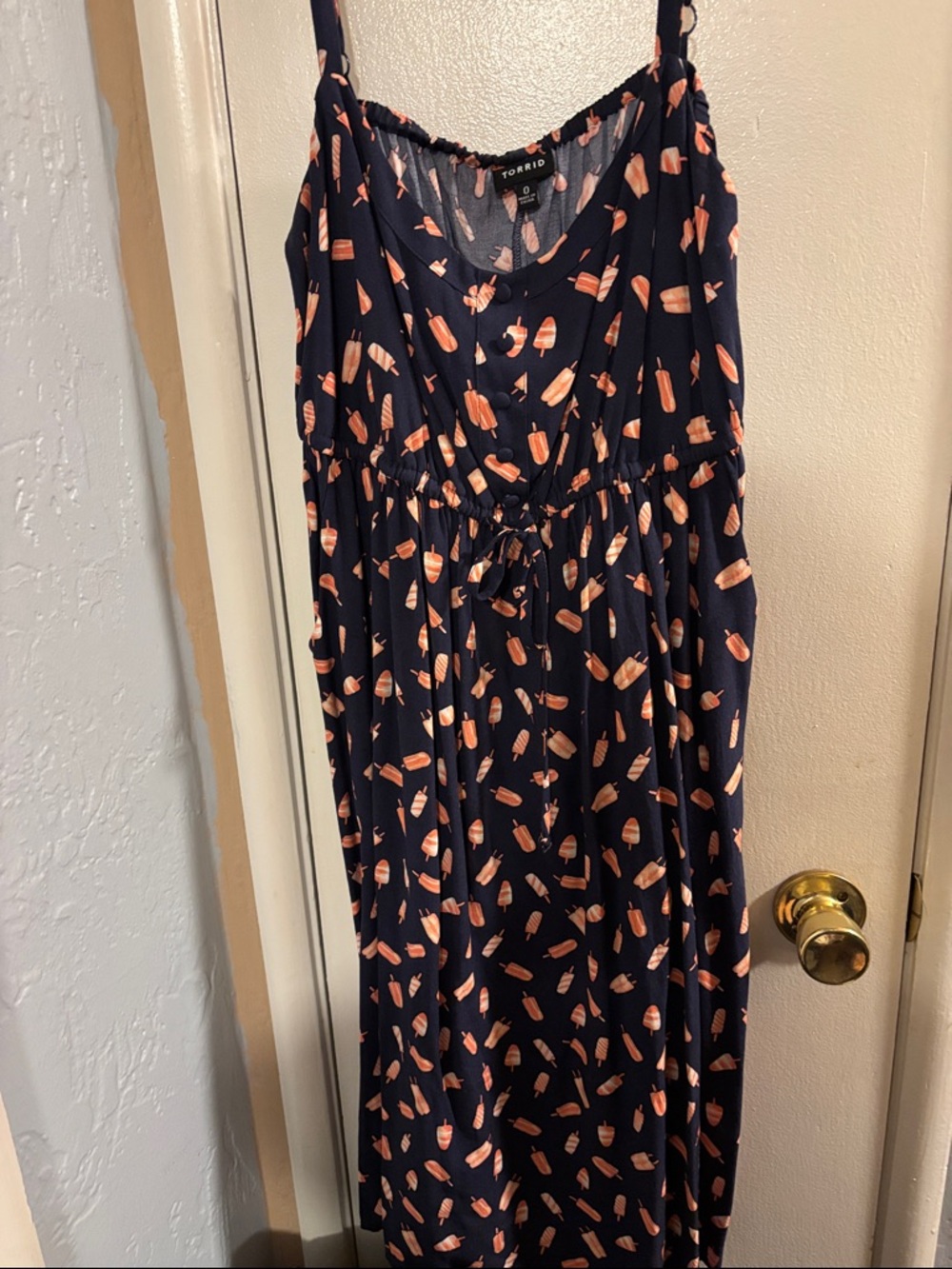 torrid Navy Dress with Peach Pop Print